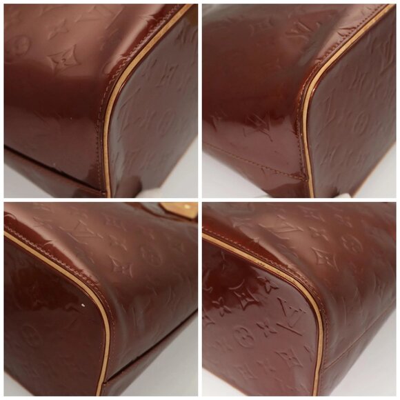 LOUIS VUITTON Monogram Vernis Houston Hand Bag Bronze M91122 LV Auth hk2663 - Picture 14 of 16